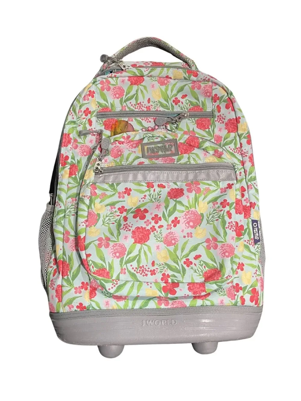 J World Sundance Laptop Rolling Backpack Floral School Work Travel Vacation